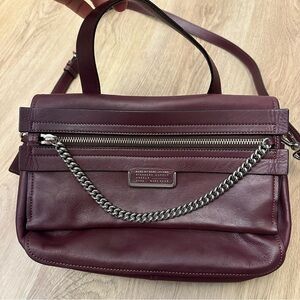 MARC JACOBS Marc By Top Of The Chain Leather Satchel - Cardamom